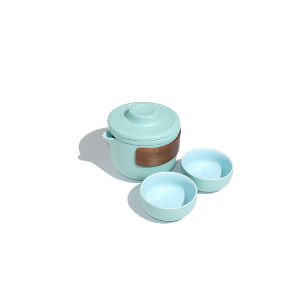 Ceramic Teapot Set - Light Teal