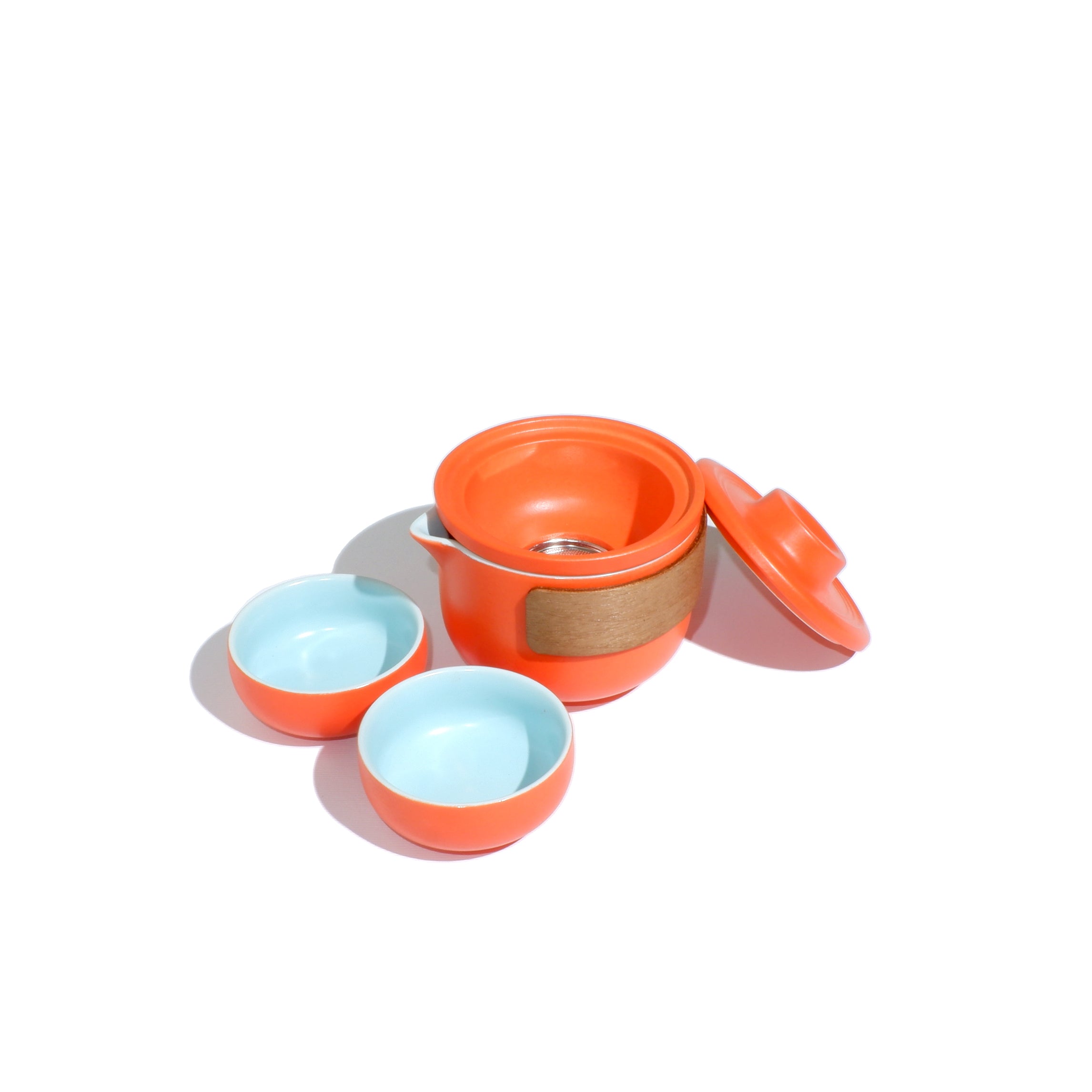 Ceramic Teapot Set - Orange