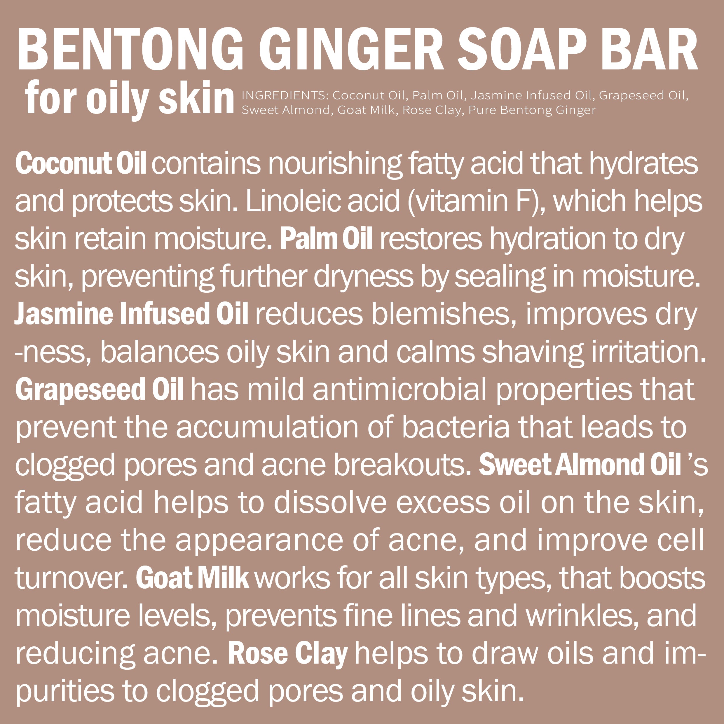 Bentong Ginger Soap Bar (Oily Skin)